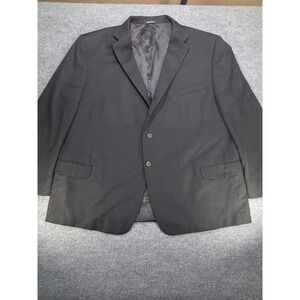 Pronto Uomo Platinum Mens 52R Black 100% Wool Blazer Executive Fit Suit Jacket
